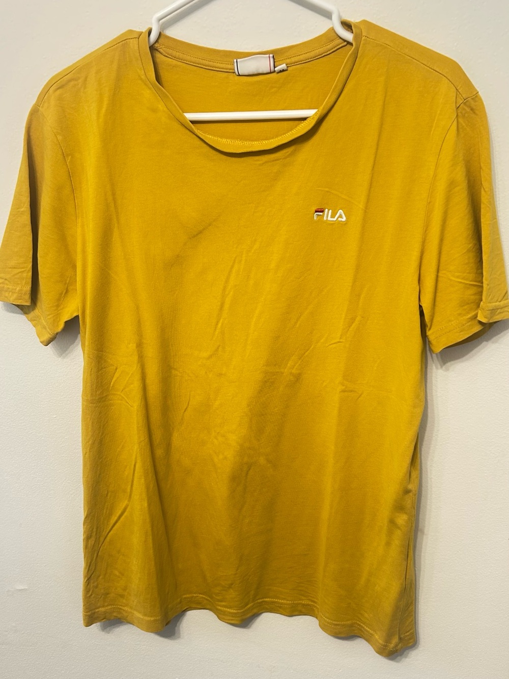 Fila Mustard Yellow Logo Crew Neck Tee